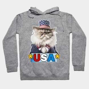 Patriotic Persian Cat Hoodie